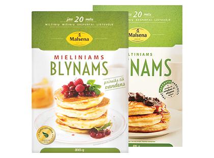 Miltinis mišinys MALSENA mieliniams blynams kepti*, 2 rūšių, 400 g
