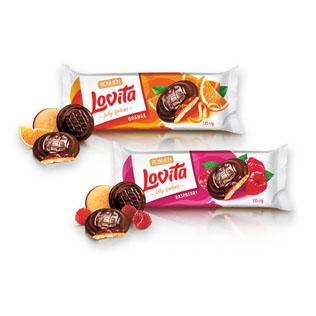 Sausainiai su įdaru LOVITA (2 rūšių), 135 g