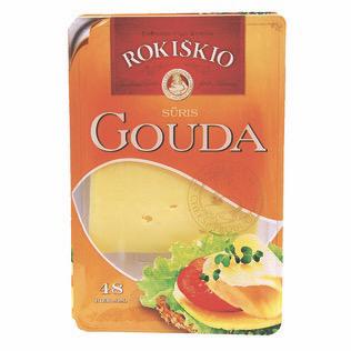 Sūris ROKIŠKIO GOUDA riekutėmis, 150 g