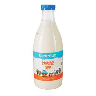 PIEMENĖLIO pienas, 2,5% rieb., (butelis), 1 l