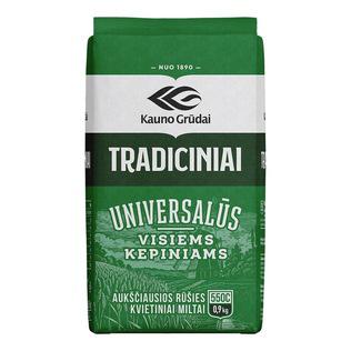 Kvietiniai miltai 550C KAUNO GRŪDAI TRADICINIAI, 0,9 kg