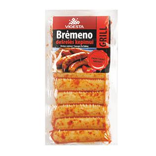 GRILL BRĖMENO dešrelės kepimui pikant.marinate, 450 g/pak.