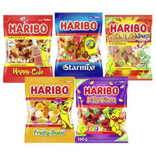 Guminukams HARIBO (įv. rūšių), 25-200 g