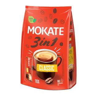 Tirpiojo kavos gėrimo pakuotė MOKATE 3IN1 CLASSIC, 10 x 17 g/pak.