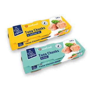 Konservuoti tuno gabaliukai ZIGMAS I LOVE SEAFOOD (2 rūšių), 3 x 80 g/ pak.