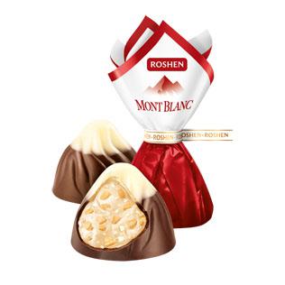 Sveriami saldainiai MONT BLANC su migdolų ir kokosų skonio įdaru, 1 kg