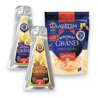 Kietajam sūriui ROKIŠKIO GRAND (3 rūšių), 100 g, 180 g