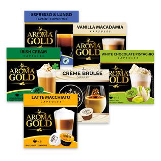 Kavos kapsulės AROMA GOLD (13 rūšių), 128-256 g