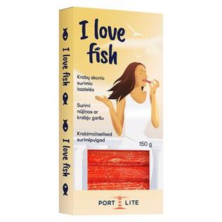 Atš. krabų sk. lazdelės iš surimio PORT LITE I LOVE FISH, 150 g
