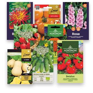 Sėkloms ir gėlių svogūnėliams AGRONOM, LUCIA ELITE ir ORGANIC WAY (įv. rūšių)