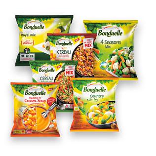 Šaldytoms daržovėms ir jų mišiniams BONDUELLE (įv. rūšių)