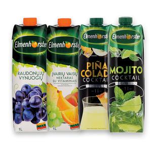 Gaiv. sulčių gėrimas MOJITO, PINA COLADA arba įv. vaisių ir raud. vynuog. nekt. ELMENHORSTER, 1 l