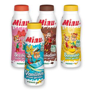 Pieno gėrimas MIAU (4 rūšių), 450 ml