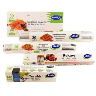 STELLA šald.maišeliams, alium.folijai, kep.popieriui ir šiukšl.maišams