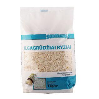 SODŽIAUS Ilgagrūdžiai ryžiai, 1 kg