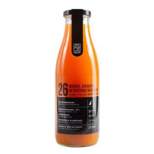 Morkų, kriaušių ir bruknių nektaras, 0,75 l