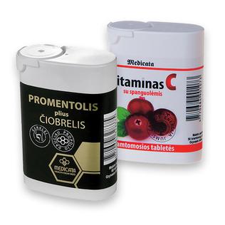 Maisto pap. VIT. C 50 mg N50 su spang., 50 tabl./pak. arba PROMENT. PLIUS ČIOBR. N60
