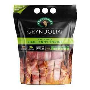 Prekė: Kiaulienos šoninė su kaulu marinuota maišelyje GRYNUOLIAI, 1 kg