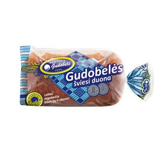 GUDOBELĖS raikyta šviesi duona, 700 g.