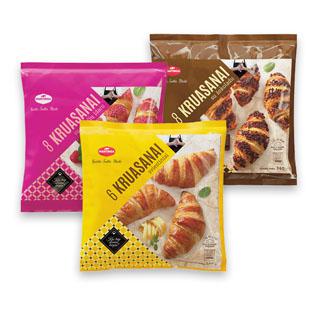 Šaldyti kruasanai MANTINGA (3 rūšių), 6 arba 8 vnt./pak, 360g/pak.
