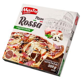 Šaldyta pica su kumpiu ir grybais MAX TOP ROSSA CAPRICCIOSA, 320 g