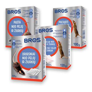 Pelių ir žiurkių nuodams BROS (5 rūšių)