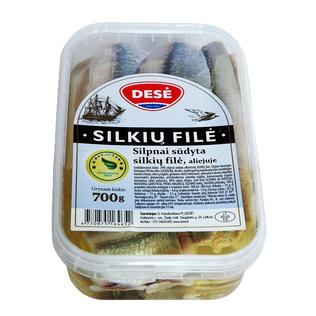 Prekė: Silpnai sūd. silkių filė aliejuje DESĖ, 700 g