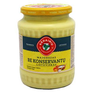 LIETUVIŠKAS majonezas BE KONSERVANTŲ, 630 g,