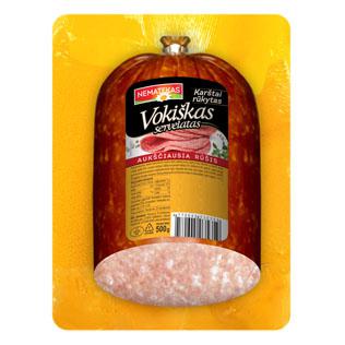 SKANULIO VOKIŠKAS karštai rūkytas servelatas, a. r., 500 g