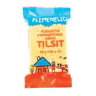 PIEMENĖLIO puskiet. ferment. sūris TILSIT, 45% rieb. s.m., 200 g