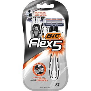 Vienkartiniai skustuvai BIC FLEX 5, 3 vnt./pak.