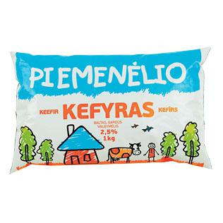 PIEMENĖLIO kefyras, 2,5%, rieb., 1 kg, maišelis