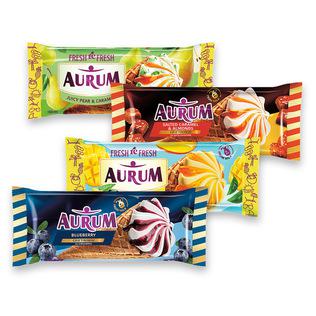 Grietininiai ledai su įdaru AURUM (4 rūšių), 150 ml