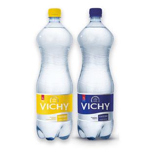 Gazuotas arba mineralizuotas citrinų skonio vanduo VICHY, 1,5 l