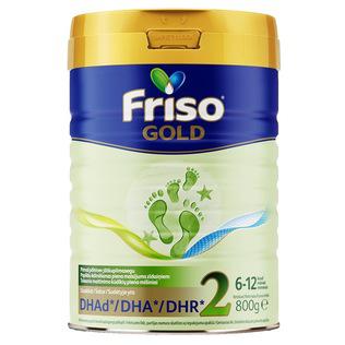 Tolesnio maitinimo mišinys % kūdikiams, FRISO GOLD2, 6-12 mėn.,. 800 g