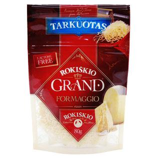 Prekė: Kietasis sūris ROKIŠKIO GRAND, Tarkuotas, 12 mėn. brandintas, 80 g