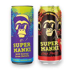 Gaiv. gėrimas SUPER MANKI arba SUPER MANKI PARTY COLA, 0,33 l