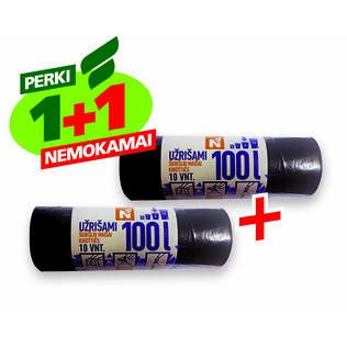 Šiukšlių maišai N KNOTTIES, 100 l, 10 vnt./pak.