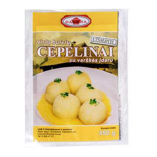 Prekė: Šaldyti virtų bulvių cepelinai su varškės įdaru DAGERA, 450 g