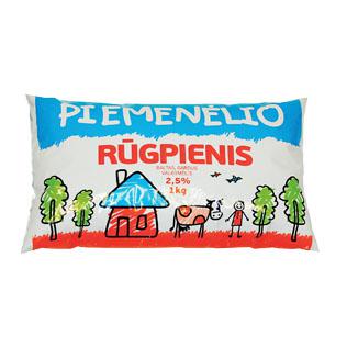 PIEMENĖLIO rūgpienis, 2,5% rieb., 1 kg, maišelis