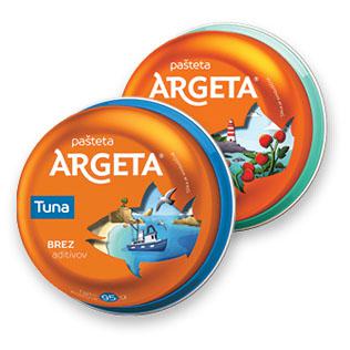 Prekė: Paštetas ARGETA, 95 g Tuno (2 rūšių),