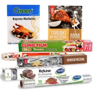 Al. folijai, kepimo popieriui, maistinei plėvelei