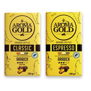 Malta kava AROMA GOLD CLASSIC arba ESPRESSO IN-CUP, 500 g