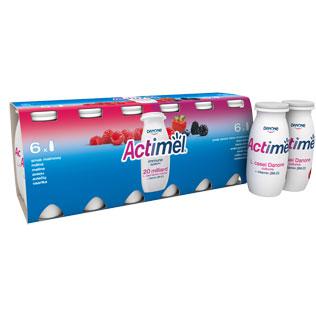 Jogur.gėrimas ACTIMEL aviečių, miško uogų skonio, 12 vnt x 100 g/pak.