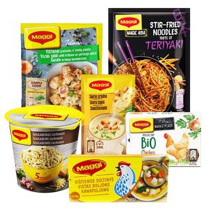 Sultiniams, sriuboms, makar. MAGGI ir patiek. ruoš. MAGGI IDEA... (įv. rūš.)