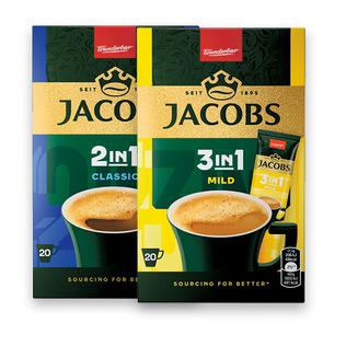 Tirpiosios kavos gėr. pak. JACOBS 3IN1 MILD 222 g/pak. arba 2IN1 CLASSIC 248 g/pak.