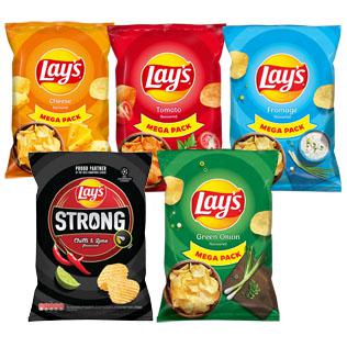 Bulvių traškučiai LAY'S, 5 rūšių, 190 g, 200 g