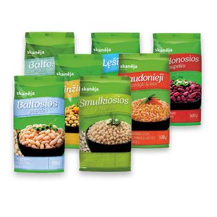 Lęšiams, pupelėms ir avinžirniams SKANĖJA (7 rūšių), 450 g, 500 g