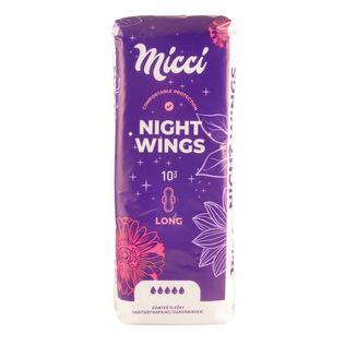 Higieniniai paketai MICCI NIGHT WINGS LONG, 10 vnt./pak.