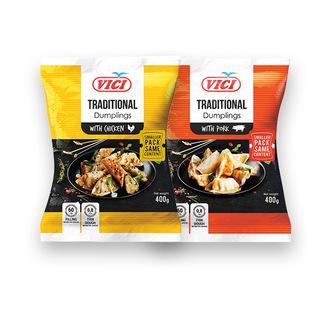 Šaldyti koldūnai su įdaru VIČI TRADITIONAL, su kiaulienos arba vištienos, 400 g